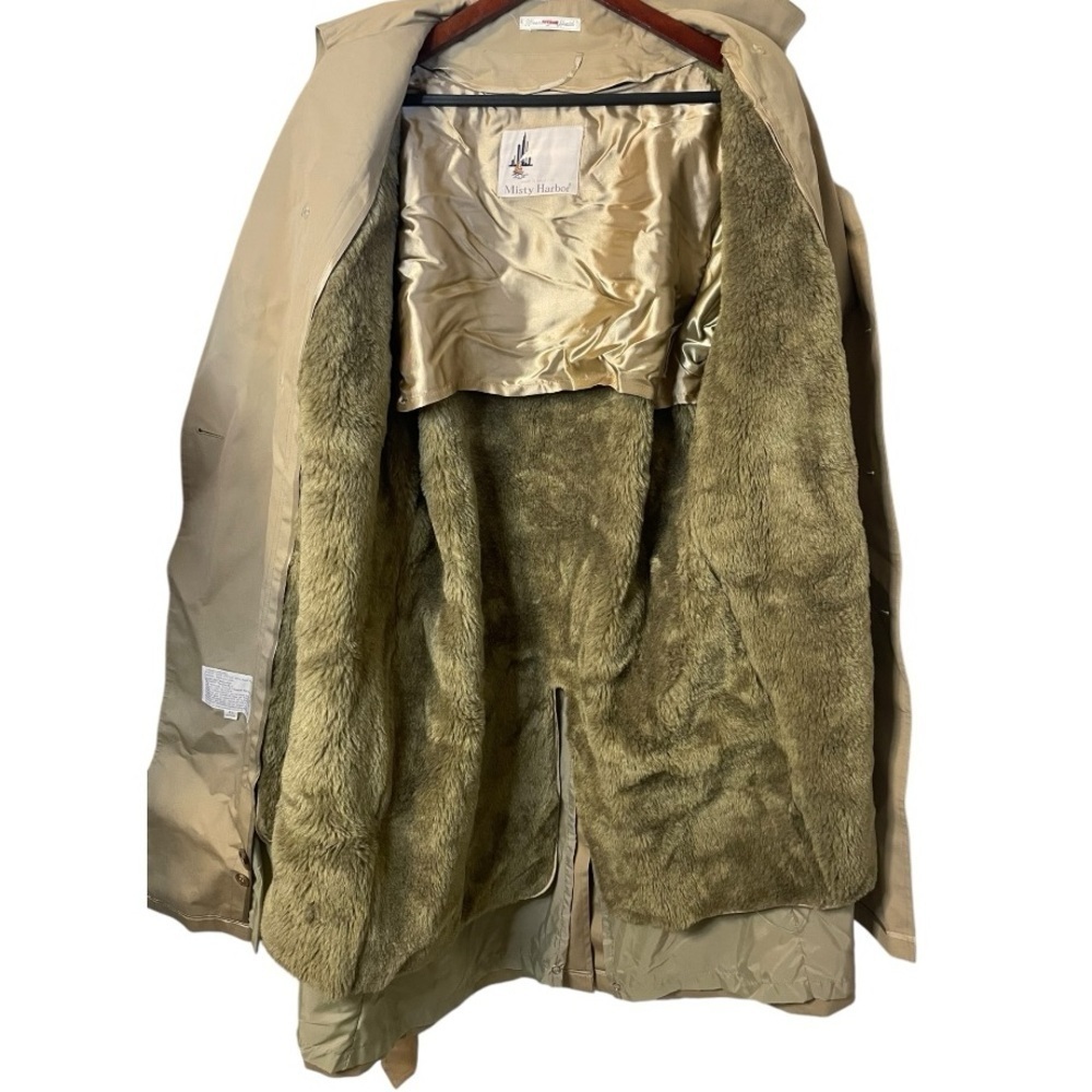 1980's Vintage Misty Harbor Trench Coat Women's XL, Men's Large 42R Khaki Tan - Picture 16 of 16